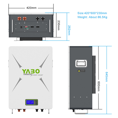 5kw 10kw 12kw Επαναφορτιζόμενη μπαταρία Lifepo4 Powerwall Home 51.2v 48v 200ah