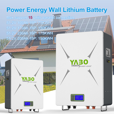 5kw 10kw 12kw Επαναφορτιζόμενη μπαταρία Lifepo4 Powerwall Home 51.2v 48v 200ah