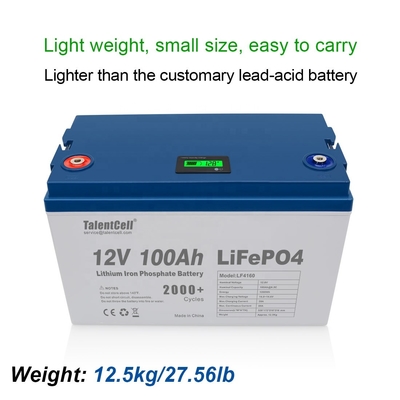 Lifepo4 Golf Battery Solar RV Επαναφορτιζόμενη μπαταρία λιθίου 100ah 12v lifepo4