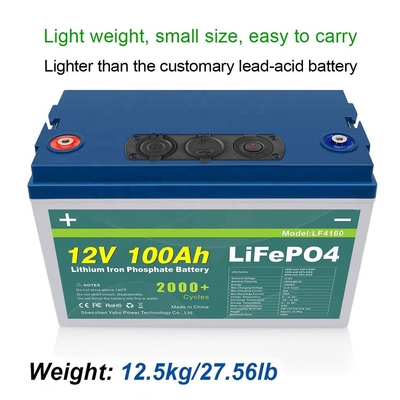 100ah Lifepo4 12v Πακέτα μπαταριών Solar Bms BOATS UPS Καρότσια γκολφ