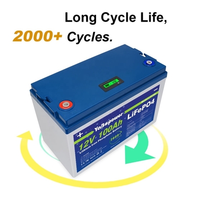 Lifepo4 12v 100ah Πακέτο μπαταρίας φωσφορικού σιδήρου λιθίου Ηλεκτρικό ποδήλατο Καρότσια γκολφ Σκάφη