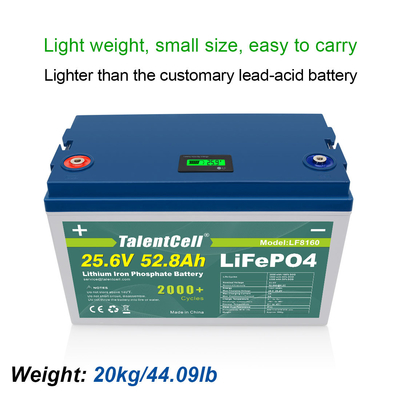 Μπαταρία 25,6V 52,8Ah Lifepo4 Cart Golf 1351,68Wh UPS ιόντων λιθίου