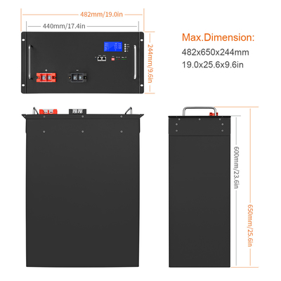 Bms 100ah 48 Volt Lifepo4 Battery Pack 48v 200ah Lithium Ion Solar Battery