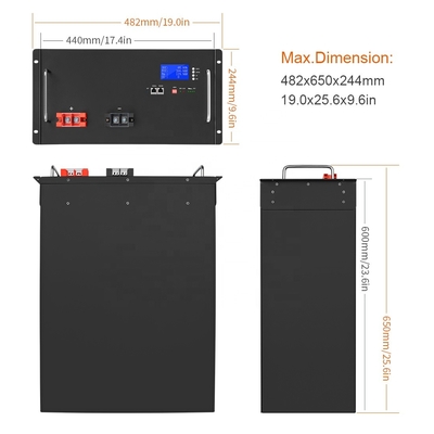 Καλάθι γκολφ 48V 100Ah 200Ah Lifepo4 House Battery 1000W