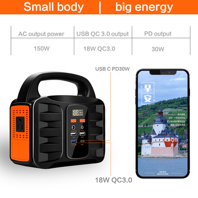 Shenzhen Factory 155Wh 3.7V 42000mAh Υπαίθριο φορητό τροφοδοτικό 150W Σταθμός φόρτισης &amp; σταθμός ισχύος