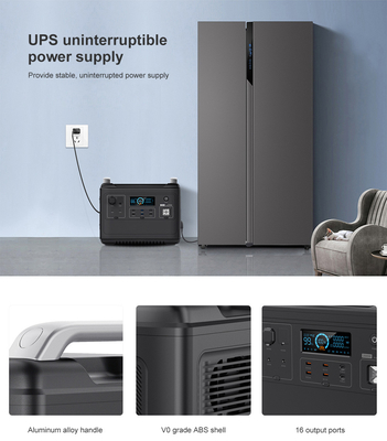 LiFePO4 Portable Power Station for Air Conditioner Ψυγείο Home 2000w Lifepo4 Ups Solar Generator