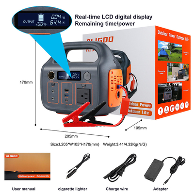 Home 110v 220v Camping Solar Generator 300W υπαίθριος φορητός σταθμός ισχύος με εκκίνηση αυτοκινήτου