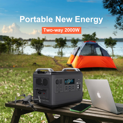 Εξωτερική 2000W αμφίδρομη 2000W Quick Output AC Multifunction Power Bank 2000W Ηλιακή φορητή γεννήτρια