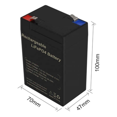 Lithium Iron Phosphate Deep Cycle LiFePO4 Battery Lithium 6V 6Ah 6,4V for Toys UPS