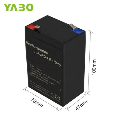 Μπαταρία λιθίου 6Ah 6V Lifepo4 Deep Cycle για παιχνίδια Προφυλακτήρας αυτοκινήτου προβολέων ποδηλάτου