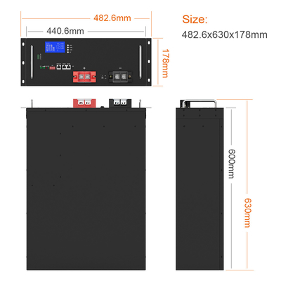 OEM ODM 16S1P Prismatic Battery Cells 170Ah 48V Lithium Battery Solar Battery Pack for Base Station