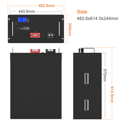 Σπίτι Αποθήκευση Ενέργειας Power Wall Lithium Iron Phosphate Επαναφορτιζόμενη μπαταρία λιθίου 200Ah 48V