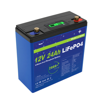 Ελαφρύ φορητό σχέδιο μπαταριών 12v 24ah Lifepo4 για τις βάρκες/τα κάρρα γκολφ
