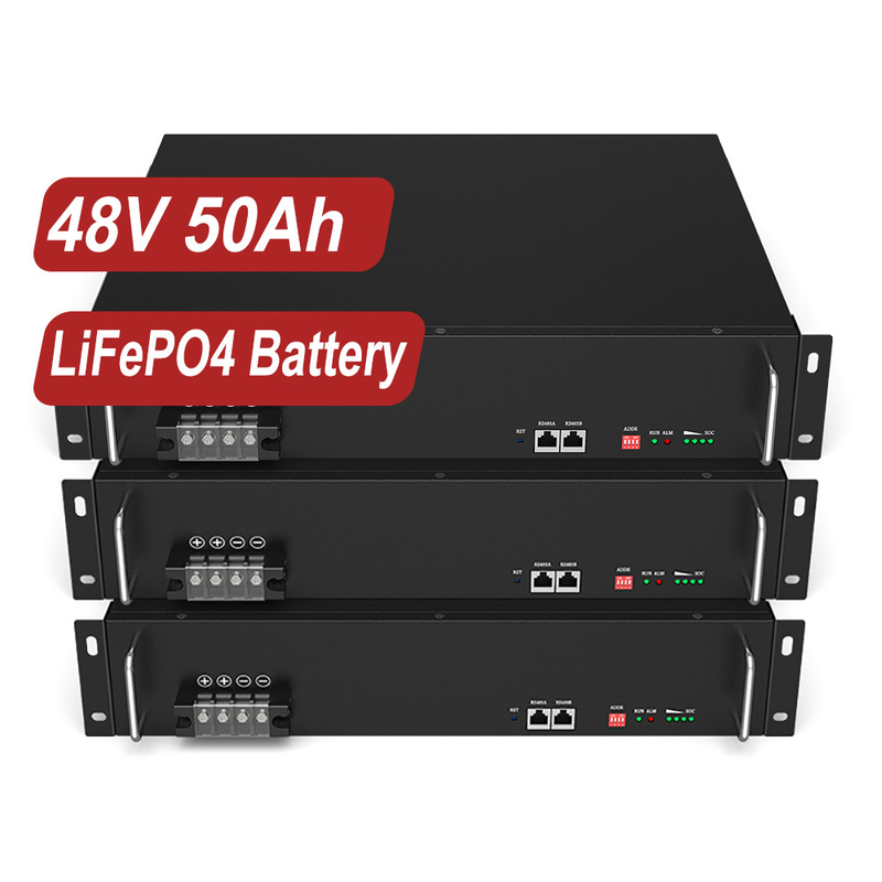 Μπαταρία ιόντων λιθίου υψηλής ενέργειας 48V 50Ah 100Ah LiFePO4 για συστήματα αποθήκευσης ηλιακής ενέργειας